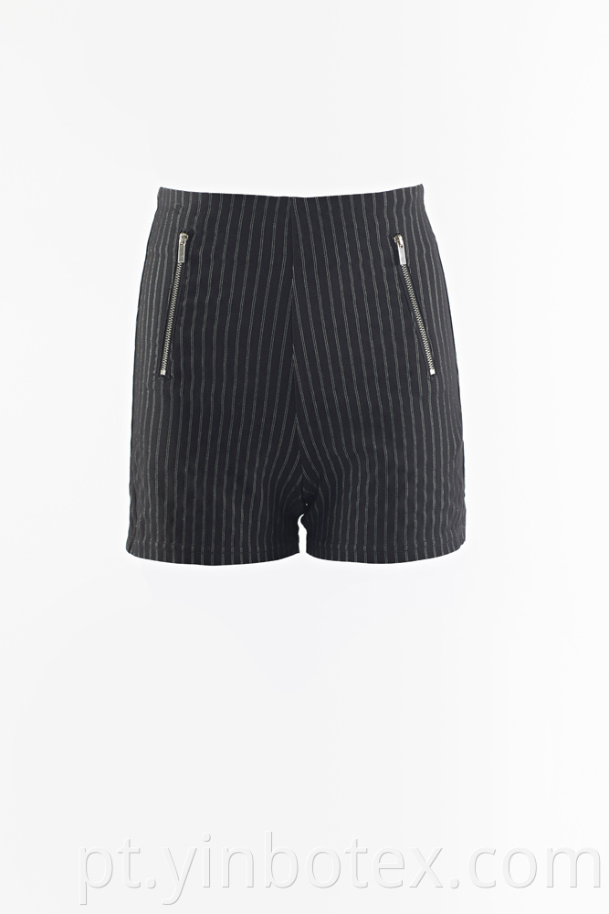 woven stripes short